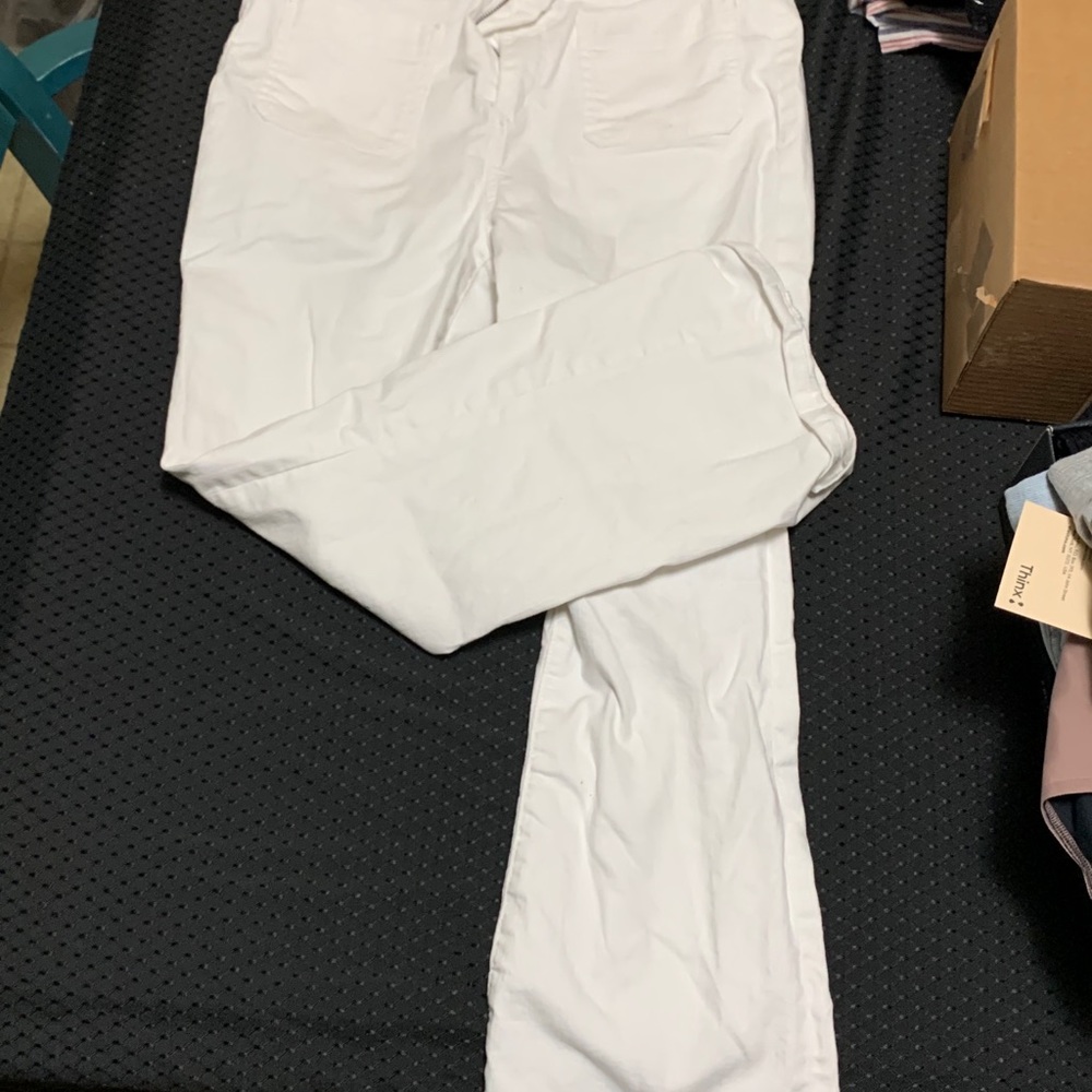 Loft kick flare crop white size 10